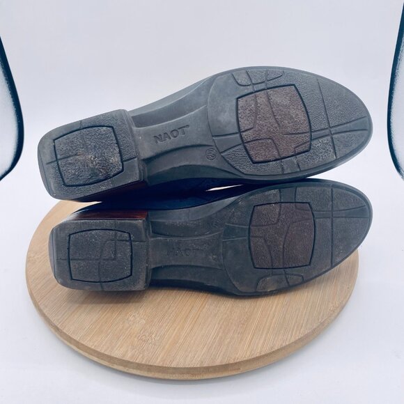 Naot Boots Womens 11 42 Blue Leather Ankle Cap Toe Zip Minimalist - Picture 9 of 11